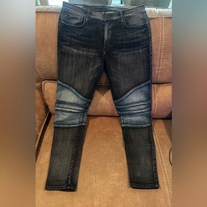 True Religion Halle Moto Two Tone Jeans